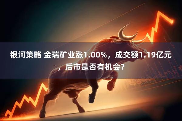 银河策略 金瑞矿业涨1.00%，成交额1.19亿元，后市是否有机会？